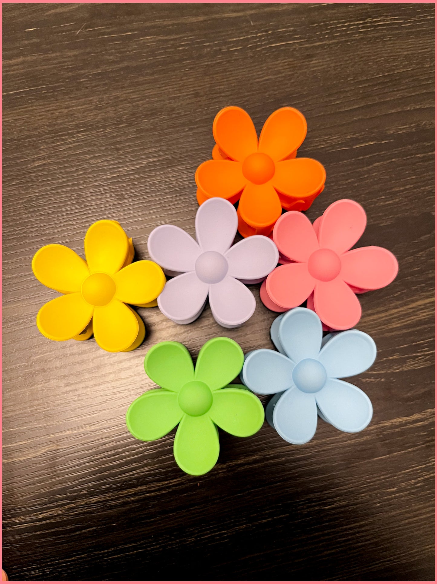 Pastel Flower Claw Clips